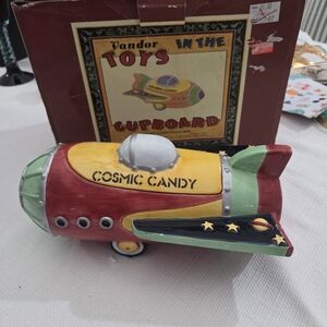 Cosmic Candy Rocket Toy - Red, Yellow, Green Made By Vandor 1999